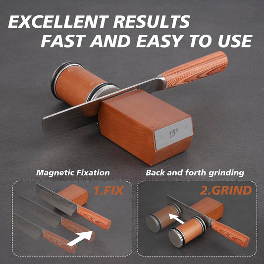 Rolling Knife Sharpener for Kitchen Knives - Rolling Knife Sharpening - Knife Sharpener Tool Kit Offers Sharpening Stone - Birthday Gift for Women Men - Sharpening Steels- Fathers Day Present
