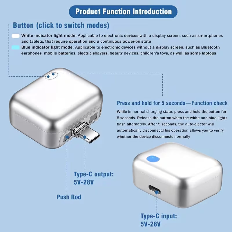 Type-C Auto Power-Off Charging Protector