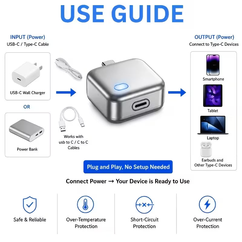 Type-C Auto Power-Off Charging Protector