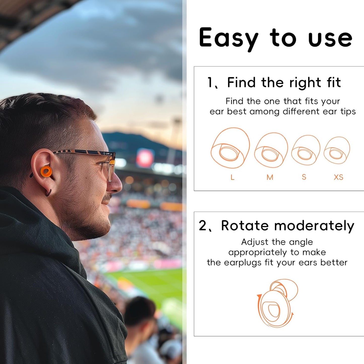 HOYIO Ear Plugs for Noise Reduction–Super Soft, Reusable Hearing Protection in Flexible Silicone for Sleep, Noise Sensitivity & Flights-8 Ear Tips in XS/S/M/L–27dB Noise Cancelling–Light Blue