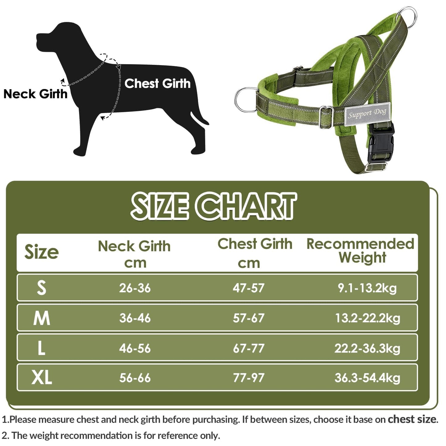 Eyein No Pull Harness for Dogs - Heavy Duty Soft Padded Pet Vest and Lead Set for Medium Large Dog, Adjustable Reflective Anti-pull with Front Clip for Walking Training(Black,L)