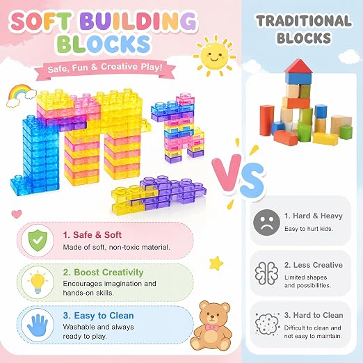 40-Piece Sensory Building Blocks Toy
