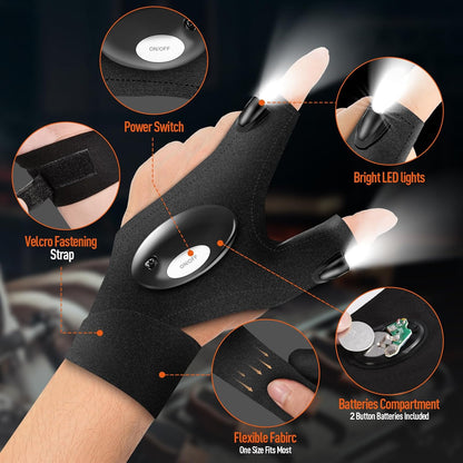 BIIB LED Light Gloves for Men