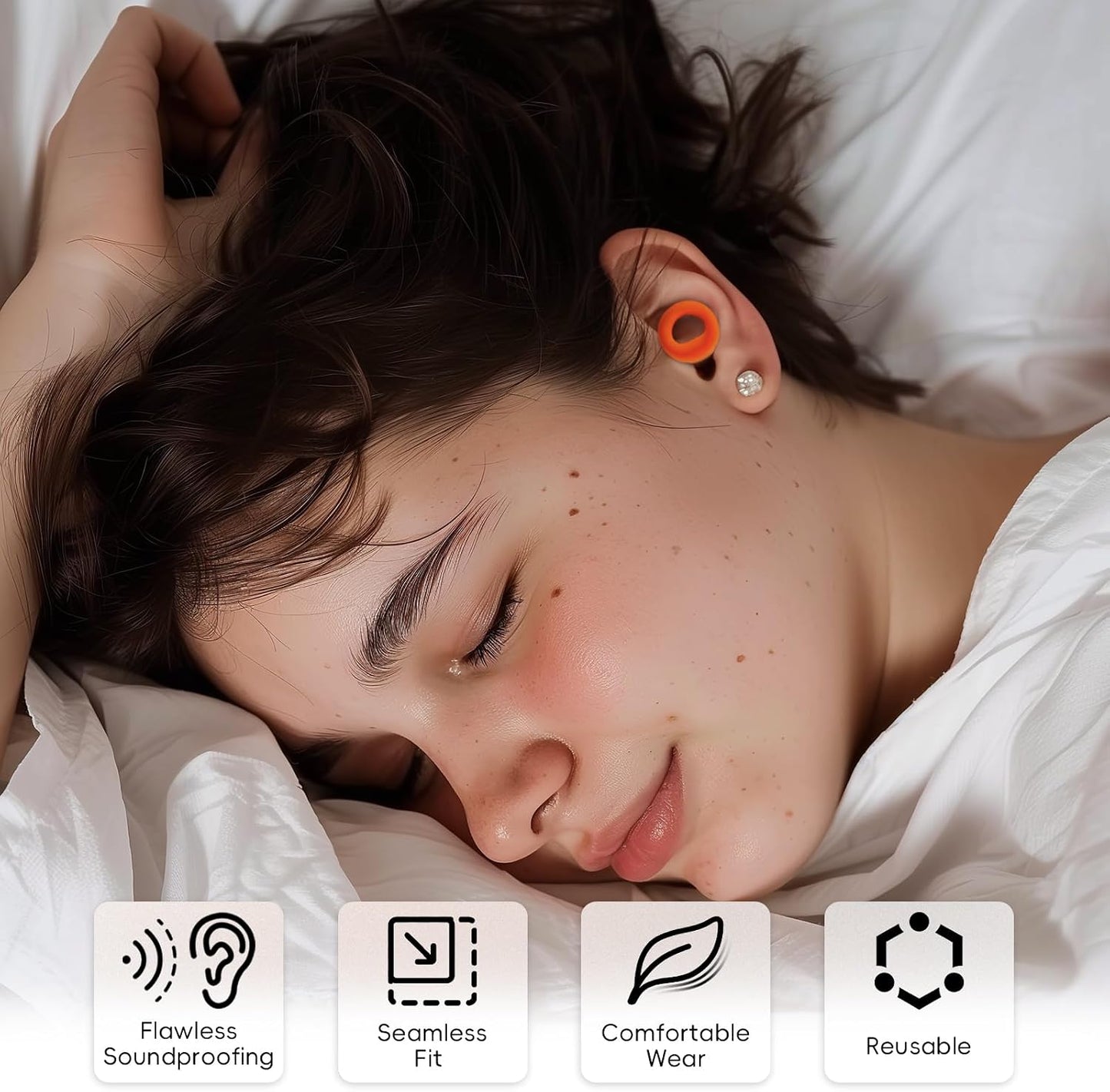 HOYIO Ear Plugs for Noise Reduction–Super Soft, Reusable Hearing Protection in Flexible Silicone for Sleep, Noise Sensitivity & Flights-8 Ear Tips in XS/S/M/L–27dB Noise Cancelling–Light Blue