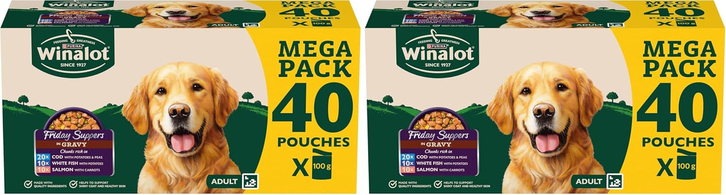 WINALOT Sunday Dinner Mixed in Gravy Wet Dog Food 40x100g