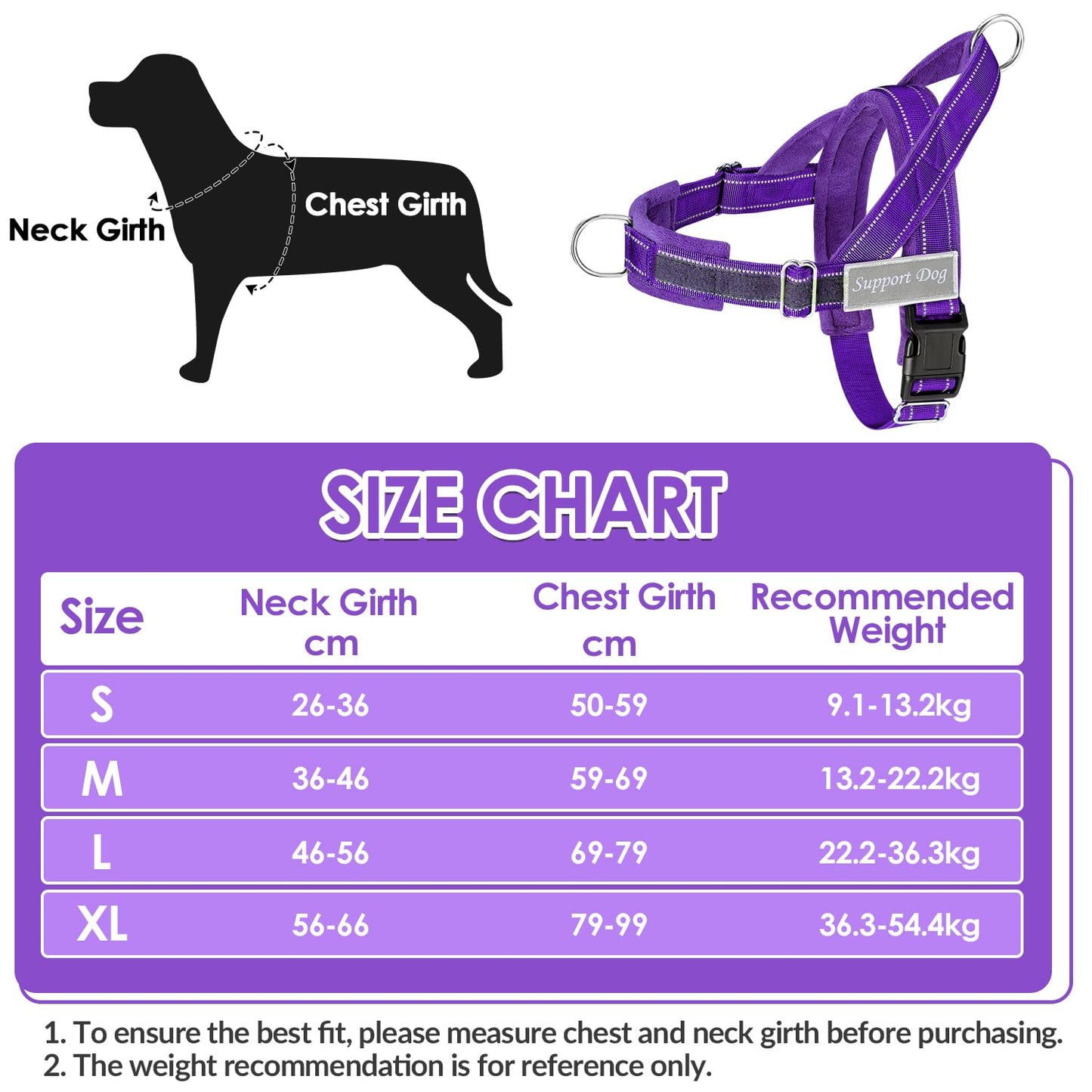 Eyein No Pull Harness for Dogs - Heavy Duty Soft Padded Pet Vest and Lead Set for Medium Large Dog, Adjustable Reflective Anti-pull with Front Clip for Walking Training(Black,L)
