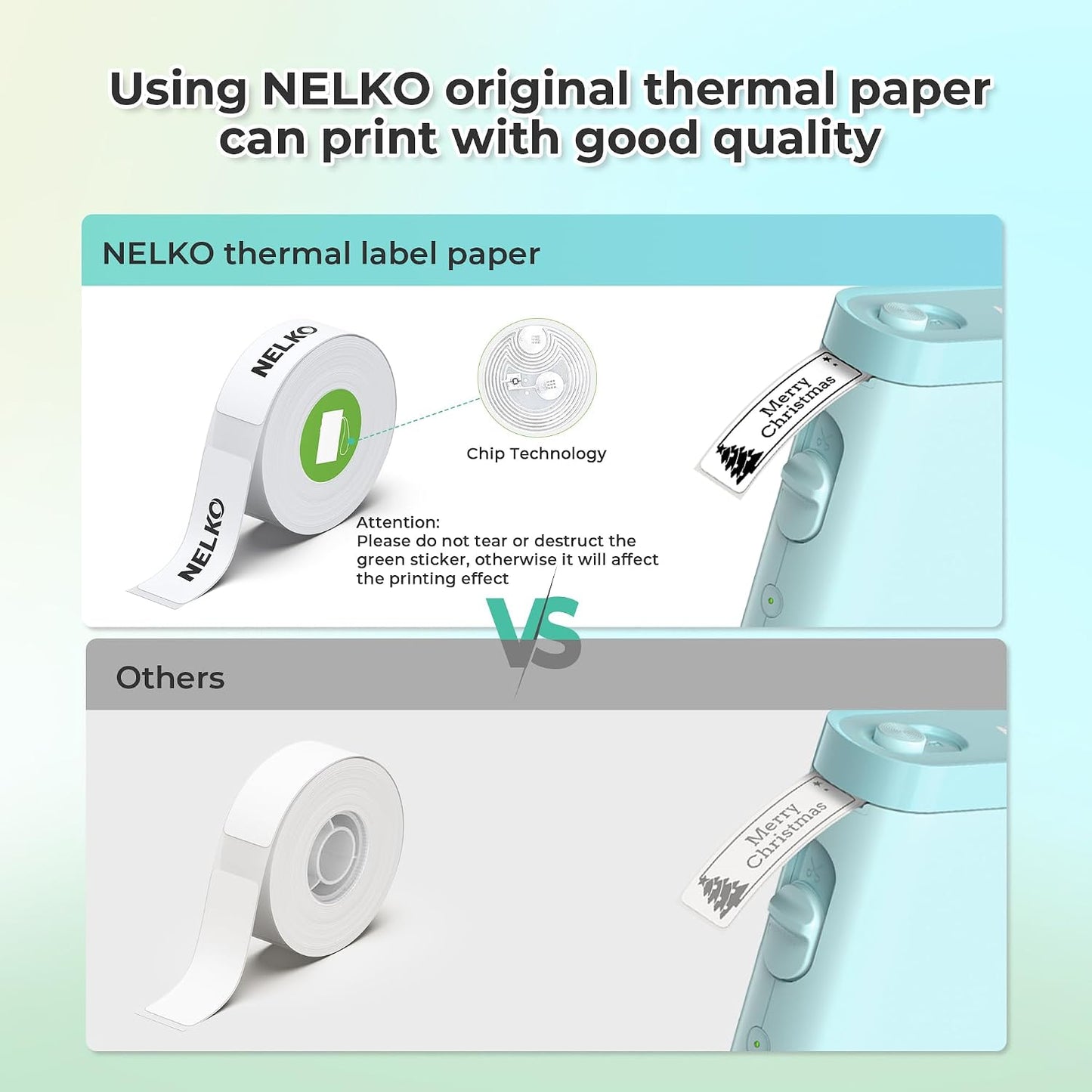 Nelko Label Maker P21 Portable Bluetooth Sticker Printer with Tape, Wireless Mini Label Makers for Organizing Storage Barcode Office Home, White