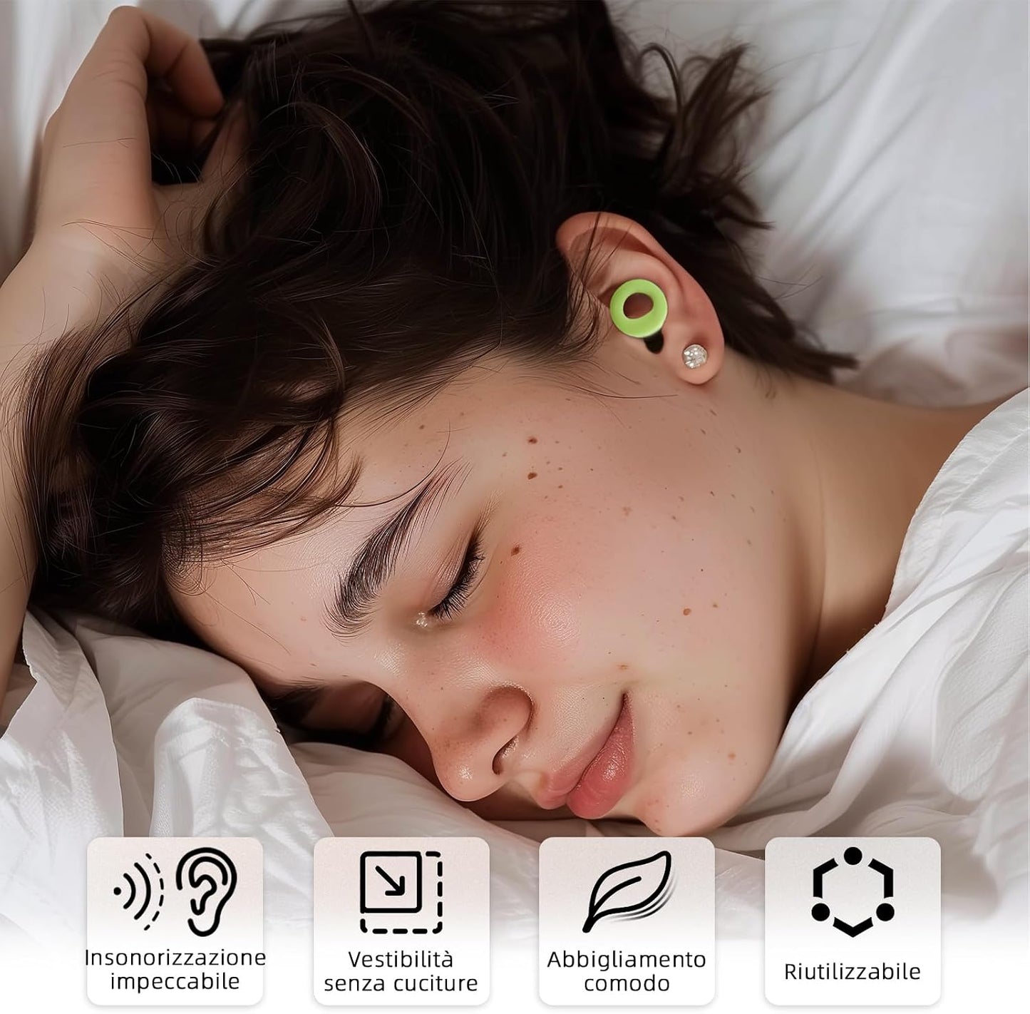 HOYIO Ear Plugs for Noise Reduction–Super Soft, Reusable Hearing Protection in Flexible Silicone for Sleep, Noise Sensitivity & Flights-8 Ear Tips in XS/S/M/L–27dB Noise Cancelling–Light Blue