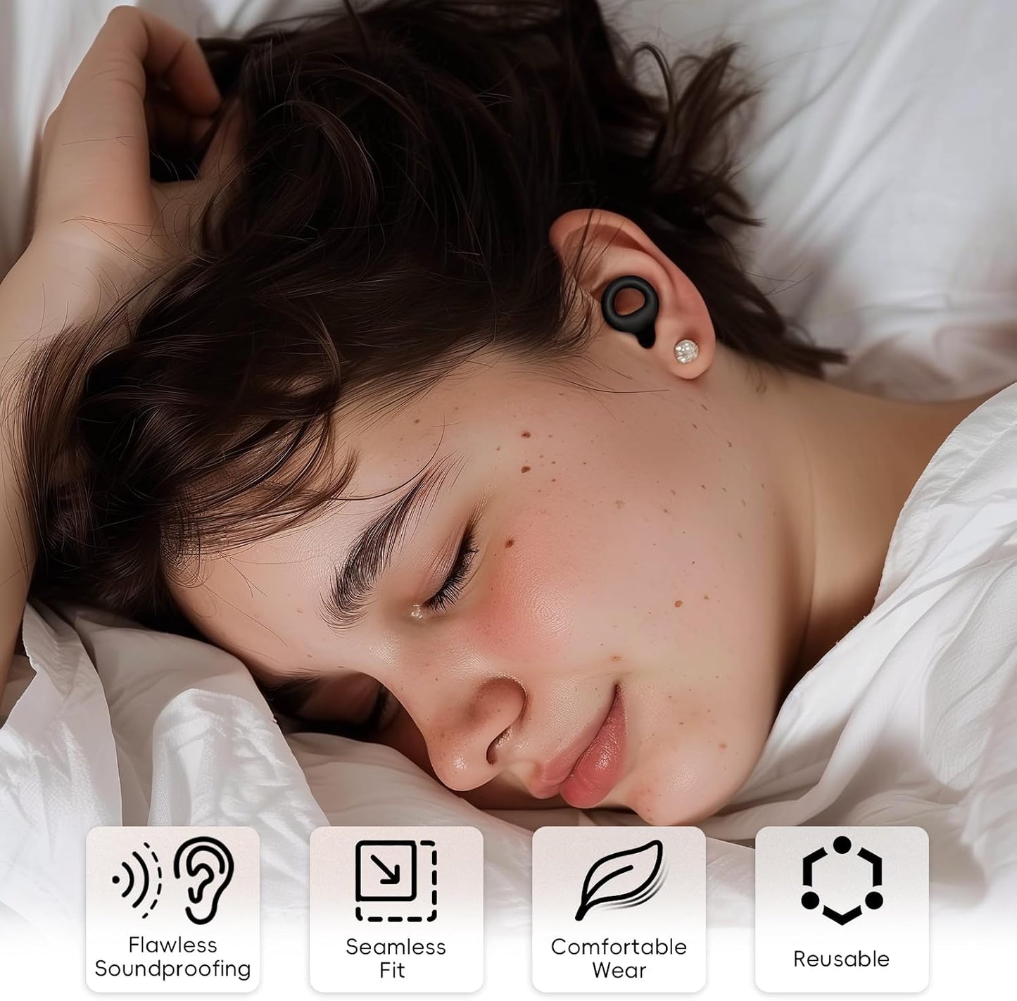 HOYIO Ear Plugs for Noise Reduction–Super Soft, Reusable Hearing Protection in Flexible Silicone for Sleep, Noise Sensitivity & Flights-8 Ear Tips in XS/S/M/L–27dB Noise Cancelling–Light Blue