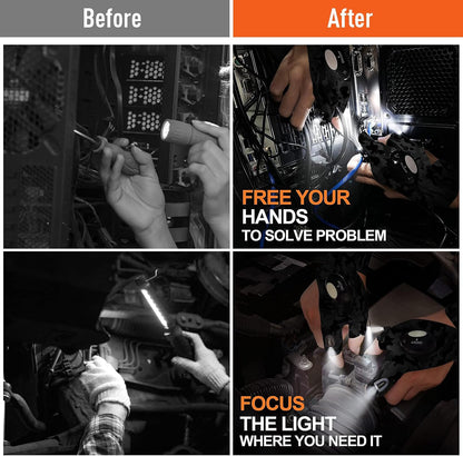 BIIB LED Light Gloves for Men