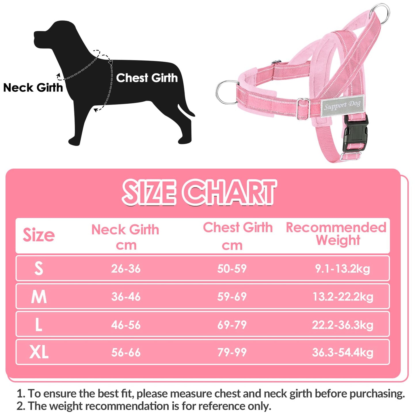 Eyein No Pull Harness for Dogs - Heavy Duty Soft Padded Pet Vest and Lead Set for Medium Large Dog, Adjustable Reflective Anti-pull with Front Clip for Walking Training(Black,L)