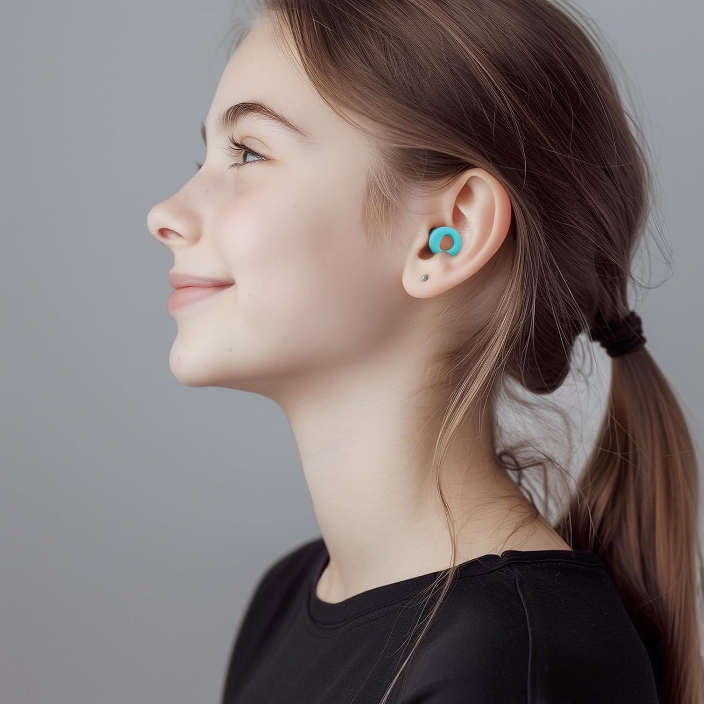 HOYIO Ear Plugs for Noise Reduction–Super Soft, Reusable Hearing Protection in Flexible Silicone for Sleep, Noise Sensitivity & Flights-8 Ear Tips in XS/S/M/L–27dB Noise Cancelling–Light Blue