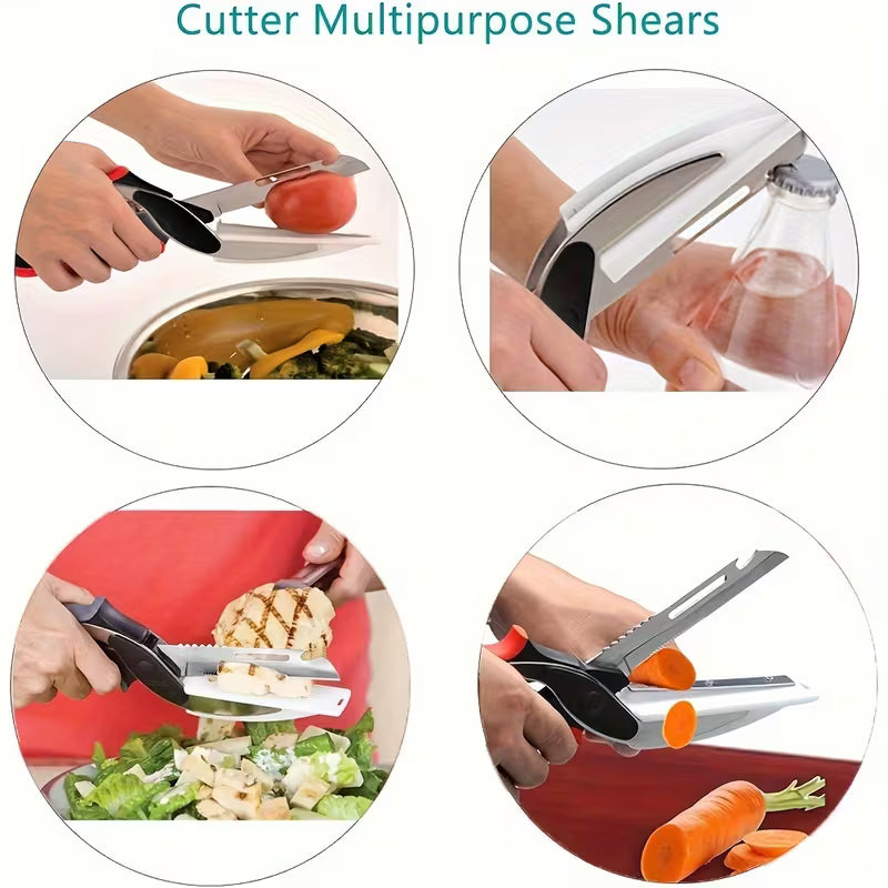 2-in-1 Kitchen Scissors with Cutting Board