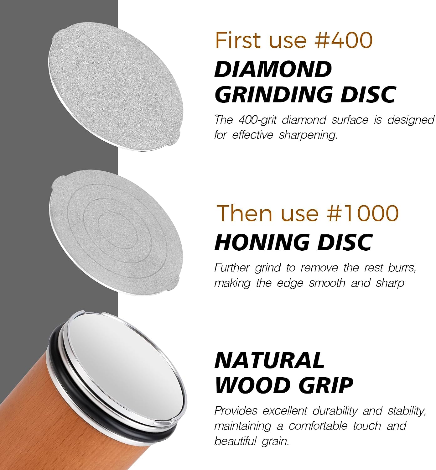 Rolling Knife Sharpener for Kitchen Knives - Rolling Knife Sharpening - Knife Sharpener Tool Kit Offers Sharpening Stone - Birthday Gift for Women Men - Sharpening Steels- Fathers Day Present