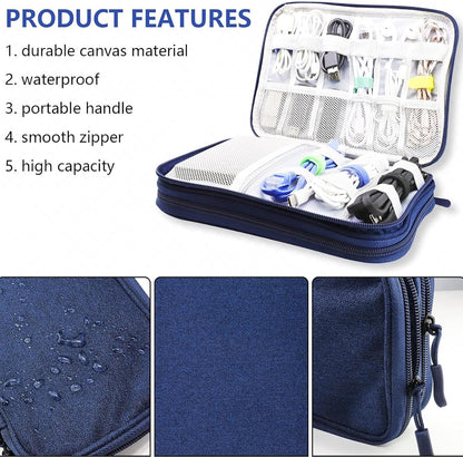 Teskyer Waterproof Electronics Organizer Bag