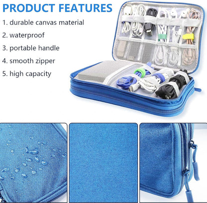 Teskyer Waterproof Electronics Organizer Bag
