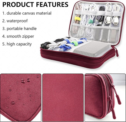 Teskyer Waterproof Electronics Organizer Bag