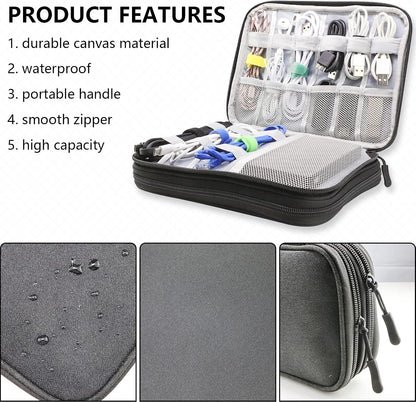 Teskyer Waterproof Electronics Organizer Bag