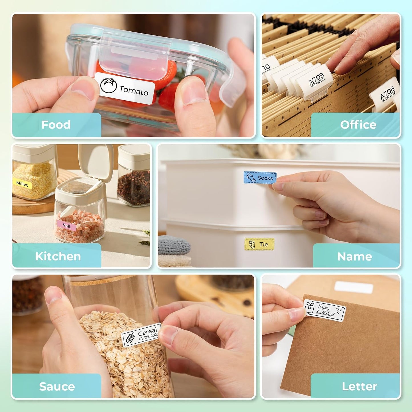 Nelko Label Maker P21 Portable Bluetooth Sticker Printer with Tape, Wireless Mini Label Makers for Organizing Storage Barcode Office Home, White
