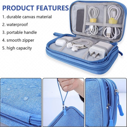Teskyer Waterproof Electronics Organizer Bag