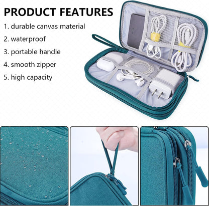 Teskyer Waterproof Electronics Organizer Bag