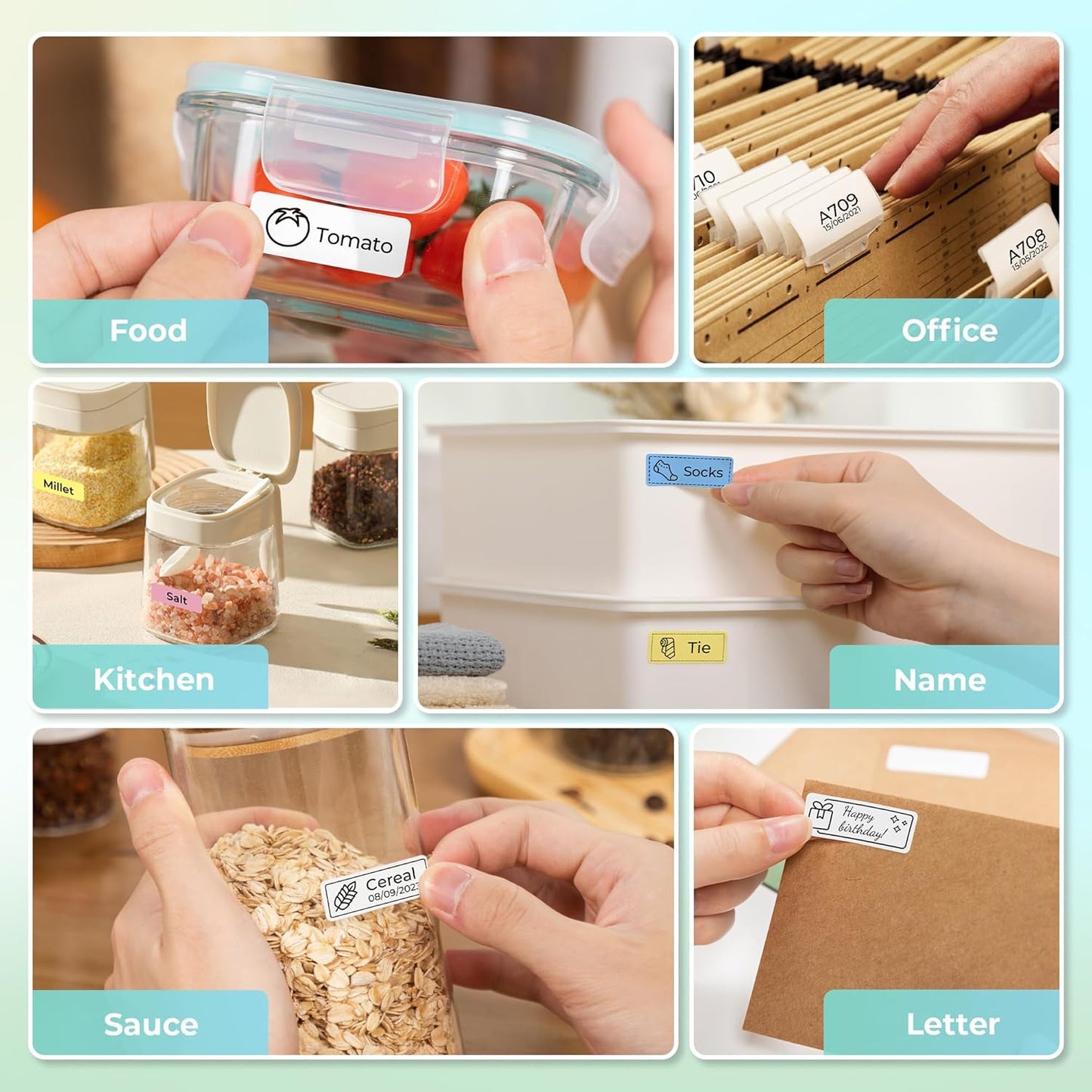 Nelko Label Maker P21 Portable Bluetooth Sticker Printer with Tape, Wireless Mini Label Makers for Organizing Storage Barcode Office Home, White