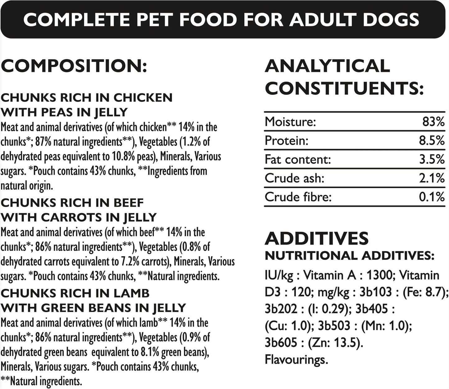 WINALOT Sunday Dinner Mixed in Gravy Wet Dog Food 40x100g