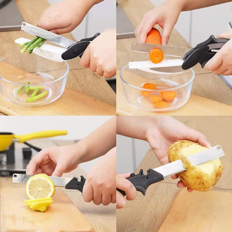 2-in-1 Kitchen Scissors with Cutting Board