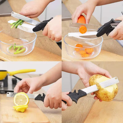 2-in-1 Kitchen Scissors with Cutting Board