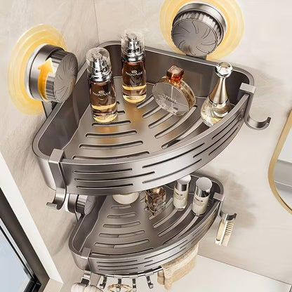 Space-Saving Suction Cup Bathroom Shelf