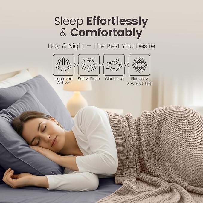 Utopia Bedding King Size Fitted Sheet, Grey, Deep Pocket 35cm (14") | Oeko-Tex Certified, Non Iron Wrinkle-Free, Shrinkage and Fade Resistant, Soft Brushed Microfiber Fabric, Bottom Sheet