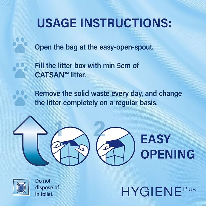 Catsan Hygiene Plus Cat Litter White, 20L